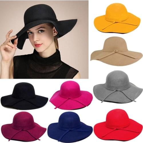 Beach Hat For Women Simple Foldable Wide Brim Floppy Girls Fashion British Retro Big Brimmed Hat Travel Lady Cap Female Sunhats