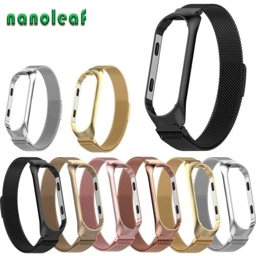 Suitable for Xiao Mi Band 5 Strap Universal for Xiao Mi Band 4/3 Metal Magnetic Wristband Smart Band Stainless Steel Accessories