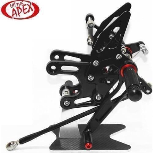 Full Set Aluminum Alloy Rear sets for KAWASAKI ZX10R Ninja 2004 2005 CNC Adjustable Reverse Lightweight Footrest Rearsets ZX10R