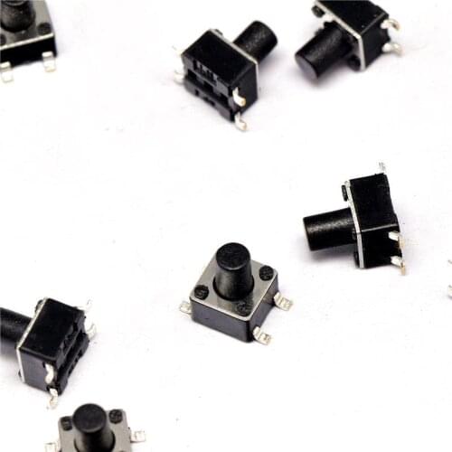 Free shipping 4.5 * 4.5 * 7MM Tact Switch SMD 4 feet micro switch / button switch ( 400 )