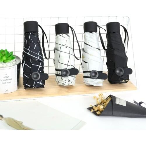 Sunscreen sunshade anti ultraviolet 50 fold black plastic umbrella advertising gift summer portable umbrella