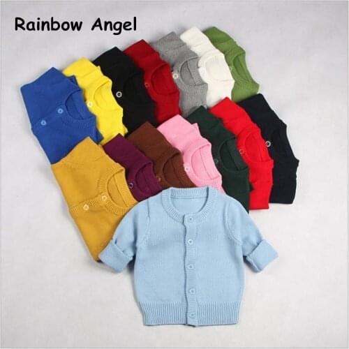 2019 Spring New Candy Color Baby Girls Boys Knitted Sweaters Outer Wear Toddler Children Sweater