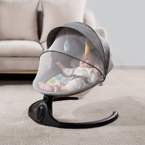 Baby Shining Smart Electric Baby Cradle Crib Rocking Chair Baby Bouncer Newborn Calm Chair Bluetooth with Belt Remote Control