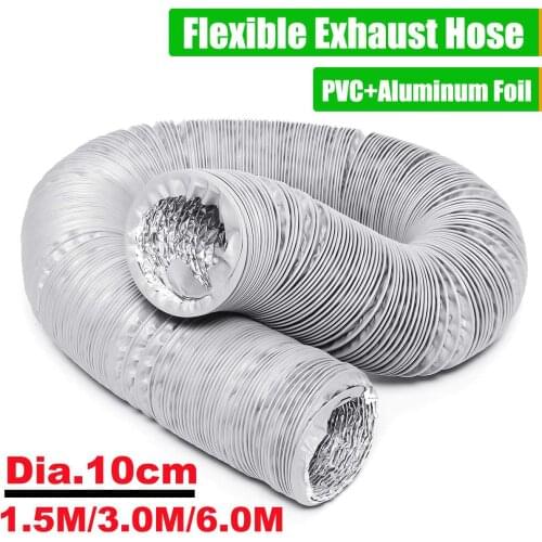 100mm Ventilation Duct Vent Hose 1.5/3/6 Meter Exhaust Pipe Flexible Air Conditioner Exhaust Pipe Vent Hose Duct Outlet