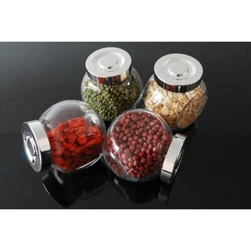 180ml Kitchen jar seal Small canister nuts storage tank glass jar transparent glass bottle storage tank seal seasoning