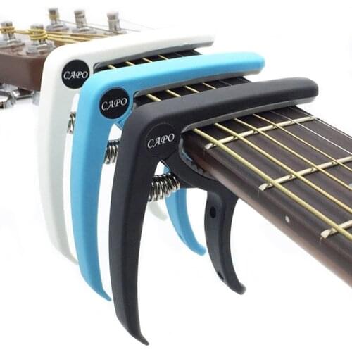 2-in-1 Blue Plastic Single-handed Guitar Capo With Bridge Pin Puller Tune Quick Change + Pulling Bridge Pin