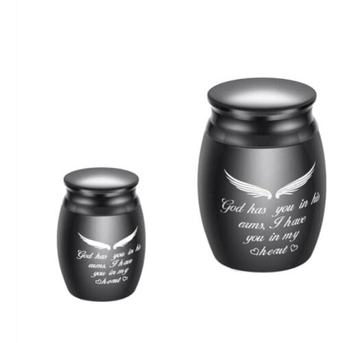 Angel Wings Small Urns for Human Ashes Holder Pet Dog Cat Bird Mini Cremation Urns for Ashes Alloy Metal Memorial Ash