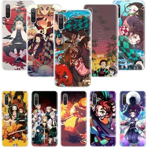 Demon Slayer Kmetsu no Yaiba Anime Phone Case For Xiaomi Mi Note 10 11 9 8 10T 9T CC9 A1 A2 A3 5X 6X Pocophone F1 X3 F2 Pro Lite