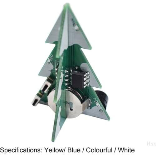 High Quality 3D Mini PCB Stereo Christmas Tree DIY Music Kit Circuit Electronic DIY Kits Gift