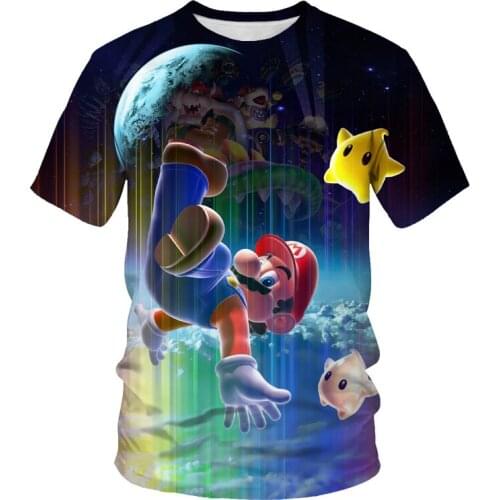 Anime kids T-shirt male breathable sports T-shirt trend 2021 summer comfortable short-sleeved O-neck 3D printing cute