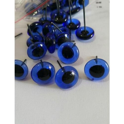 60pcs/lotnew cute animal eyes 3/4/5/6/7/8/9/10/11/12mm blue glass toy pin eyes for diy wool felt handcraft findings--size option