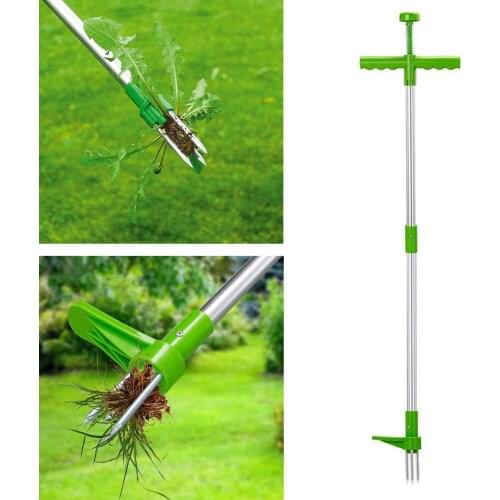 Root Remover Tool Outdoor Claw Weed Killer Portable Manual Garden Lawn Long Handled Aluminum Lightweight Stand Up Weed Puller