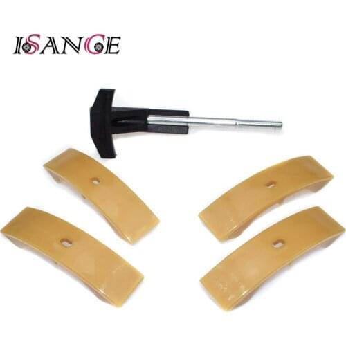 ISANCE 4 Pads & 1 halter Tensioner Camshaft Pad Halter 058109217B 058109088BFor VW Audi 1.8T 2.7 2.7T 2.4 3.2 4.2 V8 VAG 3366
