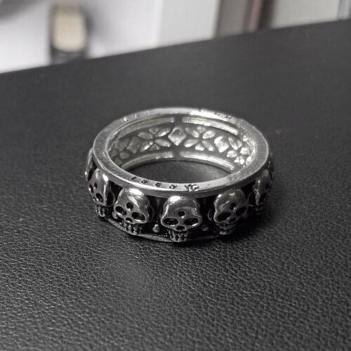 2018 Silver Plated Classic and Stylish Blackened Skulls Ring, European Bijoux Most Fashion Ring Jewelry Best Gift for Women Men