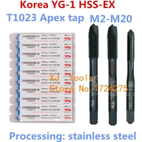 M2 M2.5 M3 M3.5 M4 M5 M6 M7 M8 M10 M12 M14 M16 M18 M20 100% original YG-1 T1023 HSS-EX Apex tap Processing: stainless steel