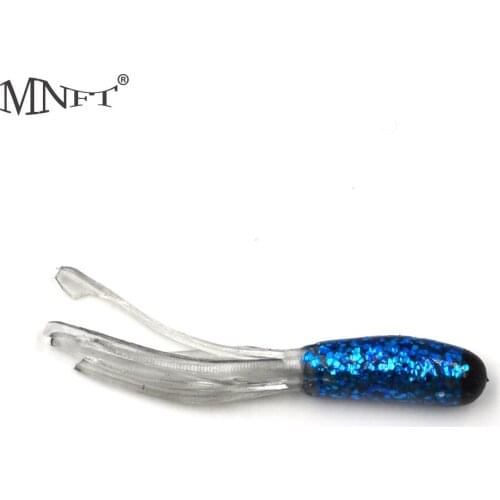 MNFT 100Pcs/Bag Colorful Tube Soft Bait Fishing Squid Lure Artificial Pesca Worm Grub Lures For Trout 4.5cm/0.5g