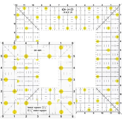 LMDZ Multi-Function And Multi-size Acrylic Square Ruler Patchwork Rules Quilting Rules Craft DIY Sewing Accessories Tools