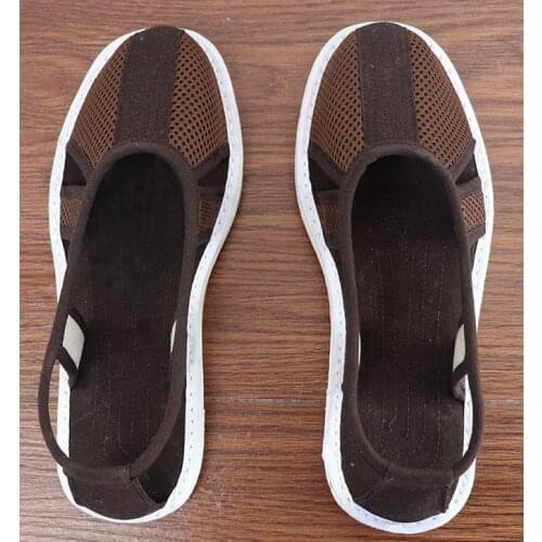 EU35~EU48 handmade multi-layer cotton summer lohan/arhat shaolin monk shoes zen nun lay kung fu sandals gray/brown/yellow