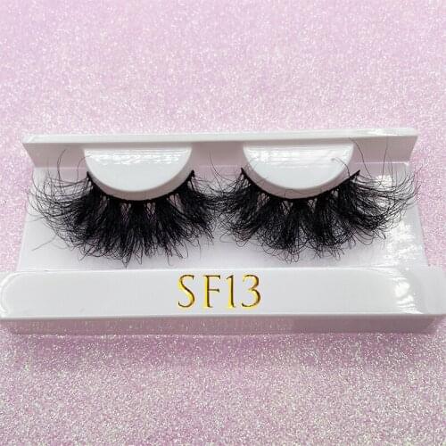 25MM 3D Mink Hair Soft False Eyelashes Fluffy Wispy Long Thick Lashes Handmade Messy Real Mink Eye Lashes Makeup Tools 3D Lashes