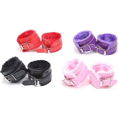Soft PU Leather Handcuffs Restraints Sex Toys Bdsm Bondage Products Ankle Cuffs Bondage Slave Adult Games Sex Toys For Couples