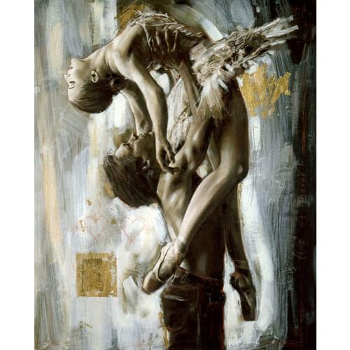 Ballet Dancers Stretched Girl Dance Gift Dancing Art Film Print Silk Poster for Your Home Wall Decor 24x36inch