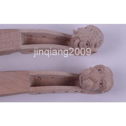 Head violin neck Fine flame maple hand made 28# FOR 4/4 VIOLIN NECK HEAD