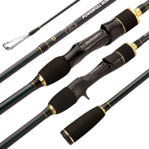 Fishing Rod Lure Rod M Action Spinning Rod Casting Rod Carbon 2 Section Fishing Equipment Angling Pole 1.8M Super Light Fish