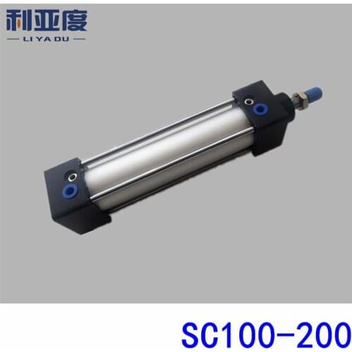 SC100*200 Rod aluminum alloy standard cylinder SC100X200 pneumatic components 100mm Bore 200mm Stroke