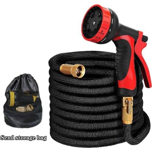 25 FT- 100 FT Garden Hose Flexible Expandable Garden Watering Hose Rubber High Pressure Car Wash Hose Sprayer For The Garden
