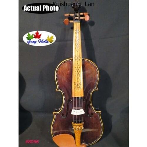 Strad style SONG Maestro inlay art Acoustic/electric" violin 4/4