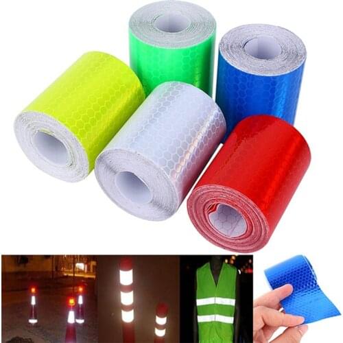 Bike Body Reflective Strip Stickers Road Warning Strip-style Decoration Film Safe Motorcycle Baby Car Reflect Road Safety Tape