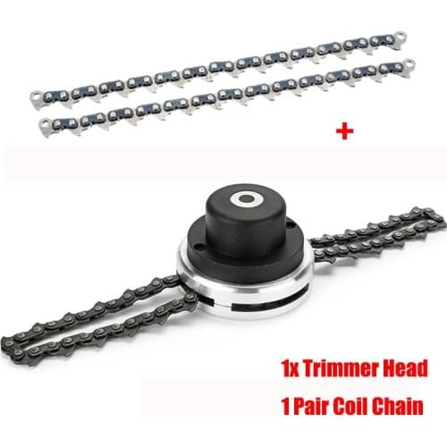 Universal 65Mn Trimmer Head Coil Chain Brush Cutter Garden Grass Trimmer Head Upgraded With Thickening chain For Lawn Mower