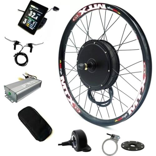 Color Display bicicleta electrica Electric Bike Conversion Kit 52v 2000W Rear Motor wheel Bicycle Kit with 52v 17Ah Battery