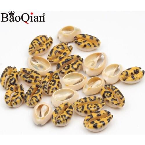 10Pcs Yellow Leopard print Natural Sea Shells Conch Beach Decor Crafts For Handmade Seashells Embellishment DIY Home Decoration