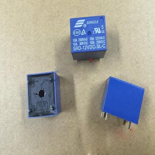20PCS/Lot SRD-12VDC-SL-C SRD-12VDC 12VDC 12V/10A 5 feet Power Relay