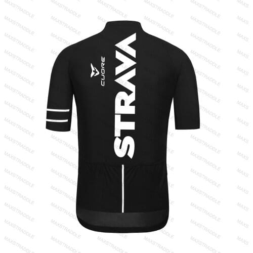 2021 STRAVA Pro Team Cycling Jersey Clothing Men Black Shirt Wear Clothes Breathable