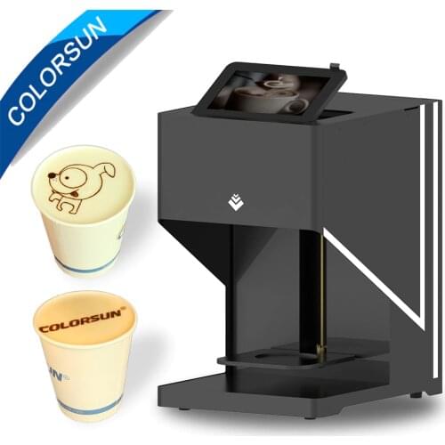 Colorsun Faster spped Automatic coffee printer latte art coffee printer coffee color cake coffee printing machine with tablet