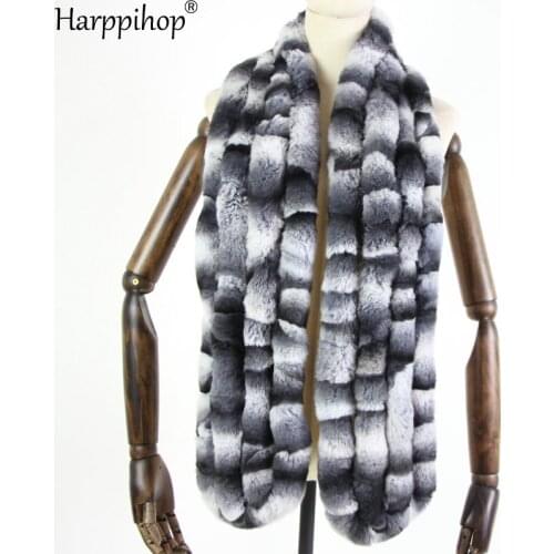 Free Shipping Women Warm Real Rex Rabbit Fur Scarf Fashion Long Style Winter Lady 100%Natural Genuine Rex Rabbit Fur Muffler