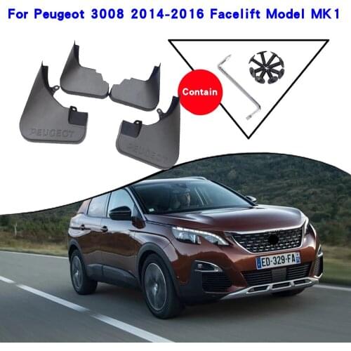 Car Fender Accessories For Peugeot 3008 MK1 2016 2015 2014 Mudguards Splash Guards Fender Mudflaps Car Fender Mud Flaps