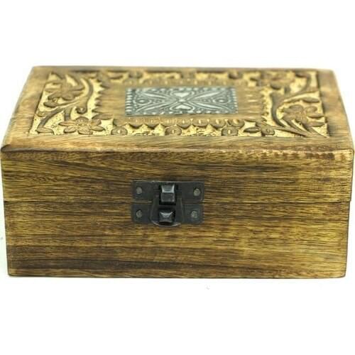 Other Box Wooden Jewelry Box Antique Flower Themed Gift