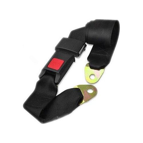 Two Point Adjustable Belt black Universal Car Vehicle Seat Belt Extension Extender Strap Safety