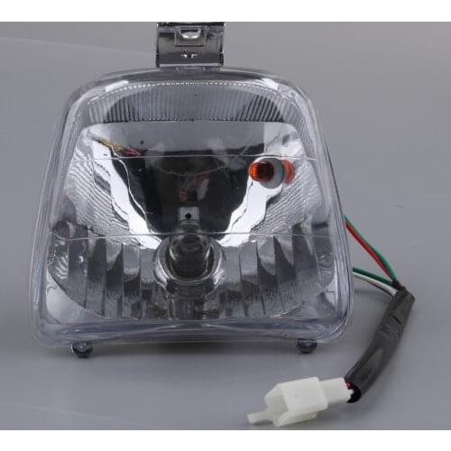12V 35W Beam Headlight DRL Clear Head Lamp for 50 70 90 110cc Scooter ATV