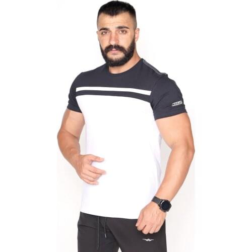 Crew Neck T-shirt Single Jersey Fabric Phosphor Print Detailed