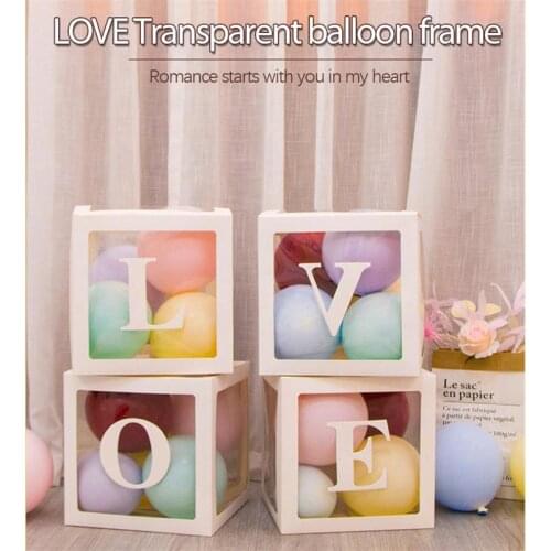 HOT Transparent Box Balloon Box Party Wedding Confession Birthday Decorate Letter DIY Indoor For Home Living Room Garden Bedroom