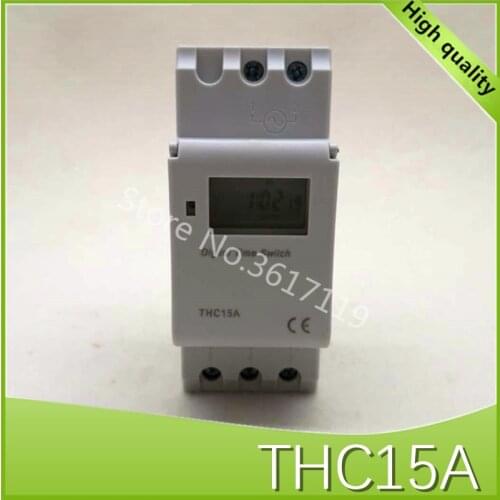 THC-15A 12V 24V 36V 48V 110V 220V microcomputer time control switch time controller DZ47 timer rail THC 15A
