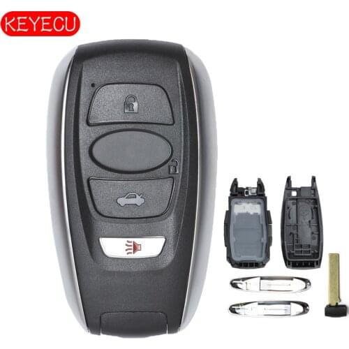 KEYECU 4 Button Smart Remote Key Shell Case Fob Replacement for Subaru BRZ WRX STI Legacy Outback XV Crosstrek