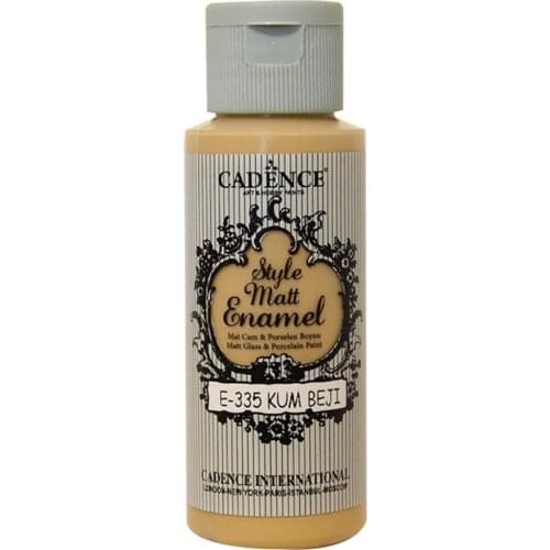 Cadence Style Mat Enamel Glass Paint 335-Kum Beige 59ml (Porcelain