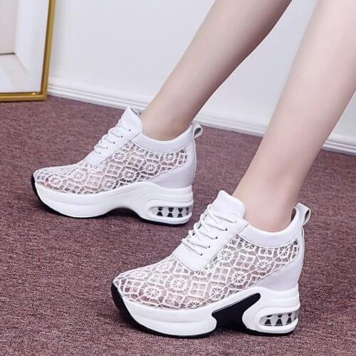 Women sneakers women shoes platform sneakers casual shoes women 2021 wedges shoes for women autumn mesh breathable