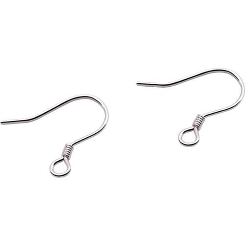 10 pairs/lot 925 Solid Sterling Silver Earring Hooks 10-16mm Silver Earring Hooks Genuine Silver Findings