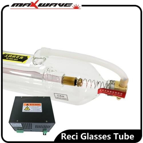 Maxwave Reci Laser Tube W4 100W and Reci Laser Power Supply 100W DY13 use for Laser Engraver Cutter